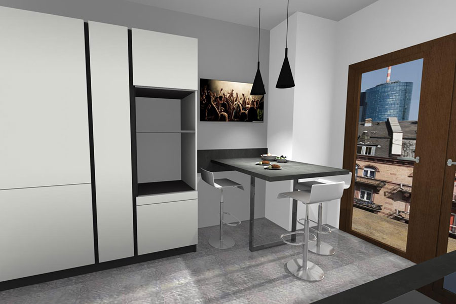 Progettazione cucina lineare e posa